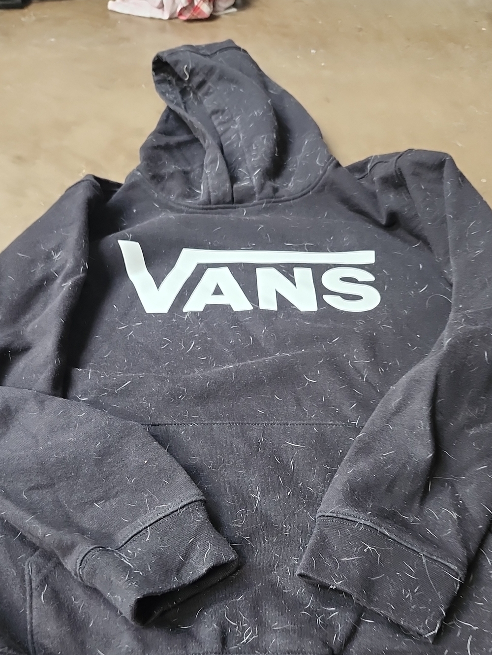 Vans Black Hoodie with White Logo